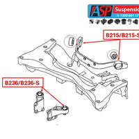 Mitsubishi Evolution 1-9 Rear Differential Rear Mount Bush - STANDARD - B215 - $13.99
