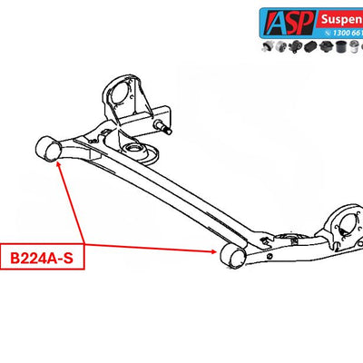 Toyota Tarago / Estima Rear Crossmember Bush - HEAVY DUTY - B224A-S  (Crush Tube Length - 105mm)