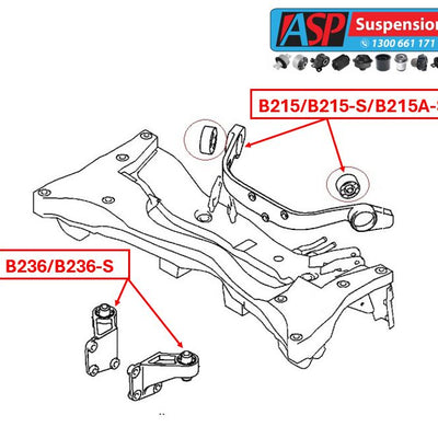 Mitsubishi Lancer Rear Differential Front Bush - HEAVY DUTY - B236-S