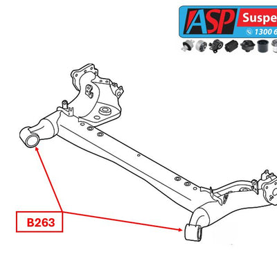 Toyota Echo Rear Trailing Arm Bush - STANDARD - B263
