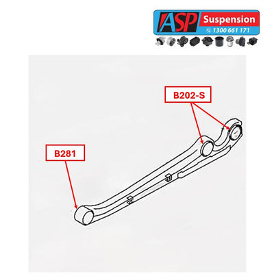 Toyota Landcruiser -105 Series Front Lower Control Arm Bush (To Diff) - HEAVY DUTY - B202-S