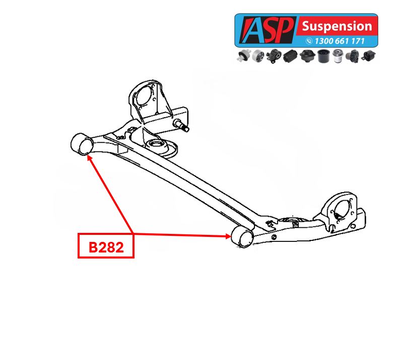 Mitsubishi Lancer Rear Trailing Arm Bush - STANDARD - B282 (Outer Diam ...