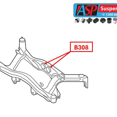 Mitsubishi Pajero Rear Differential Rear Mount Bush - STANDARD - B308