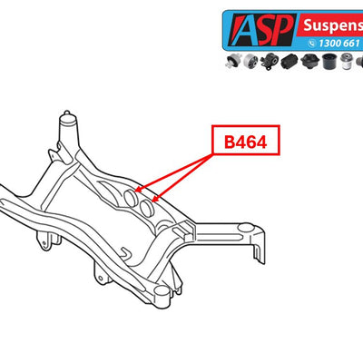 Subaru Outback - BG,BH Rear Differential Rear Mount Bush - STANDARD - B464