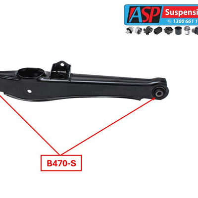 Volvo S40 Rear Lower Control Arm Inner & Outer Bush - HEAVY DUTY - B470-S