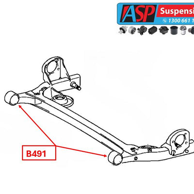 Nissan Tiida Rear Crossmember Bush - STANDARD - B491