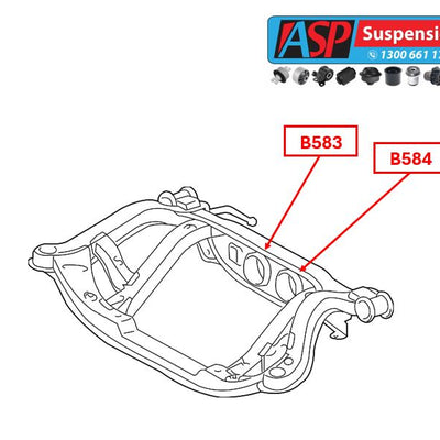 Lexus RX300/RX330/RX350 Rear Differential Rear Mount Bush - STANDARD - B584