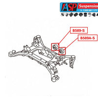 Toyota Crown Rear Differential Rear Mount Bush - HEAVY DUTY - B589-S