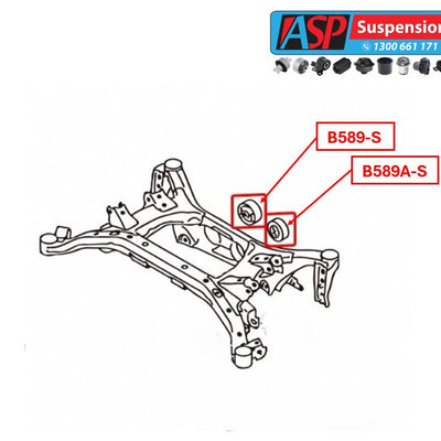 Toyota Crown GRS204/GWS204 Rear Differential Rear Mount Bush - HEAVY DUTY - B589-S
