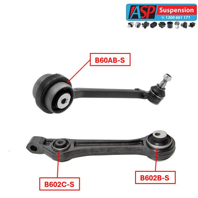 Chrysler 300C - 2 x Front Caster Arm Bushes (B602A-S), Front Control Lower Arm Inner Bushes (B602B-S) & Front Lower Control Arm Shocker Bushes (B602C-S)  - HEAVY DUTY