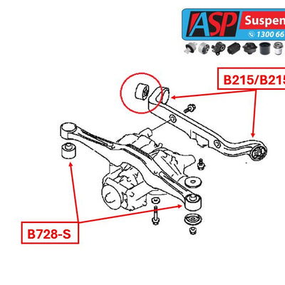 Mitsubishi Evolution 4-9 Rear Differential Front Mount Bush - HEAVY DUTY - B728-S