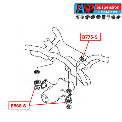 Mitsubishi Delica D5 Rear Differential Rear Bush - HEAVY DUTY - B775-S